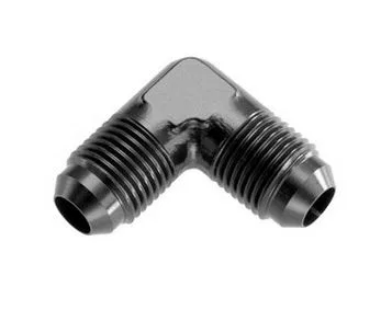 821-12-2 – REDHORSE Coupler Fitting, -12 AN Male 90 Degree Elbow Without O-Ring Aluminum Black Single
